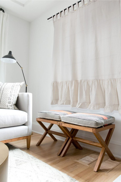 Naturel Perde Rustik Pileli Vintage 100X185 Cm