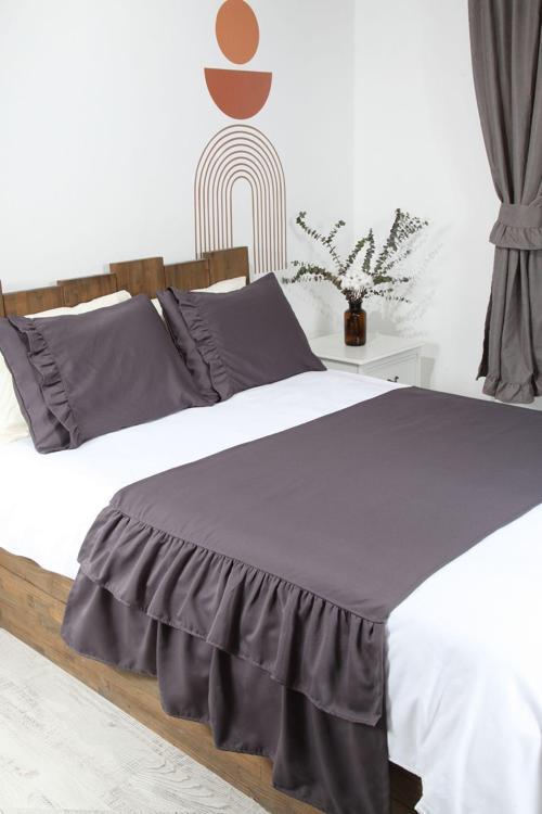 Poli Yatak Runner Takımı Fırfırlı 80X280 Cm