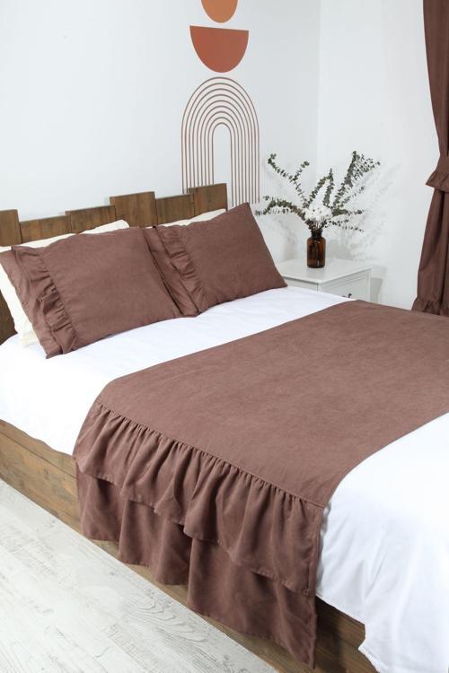 Poli Yatak Runner Takımı Fırfırlı 80X240 Cm