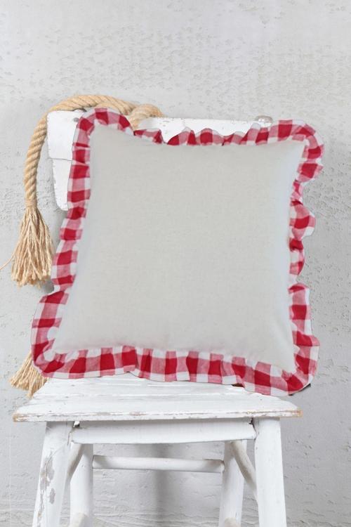 Boho Kırlent Kılıfı Retro Fırfırlı 45X45 Cm