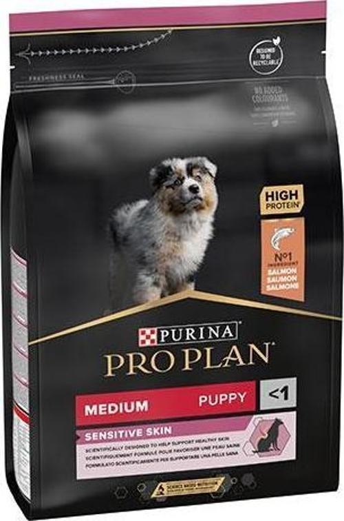 Medium Opti Derma Sensitive Skin Puppy Somonlu Orta Irk Yavru Köpek Maması 3 Kg