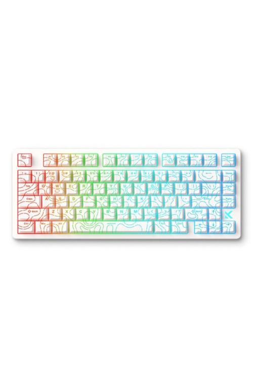 Jet 75 E-Sport White Topographic %75 He Starburst Switch Rgb Hotswap Mekanik Gaming Klavye