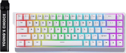 Ace68 E-Sport White %65 He Ice Blue Manyetik Switch Rgb Hotswap Mekanik Gaming Klavye