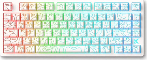 Jet 75 E-Sport White Topographic %75 He Kailh Magnetic God Switch Rgb Mekanik Gaming Klavye