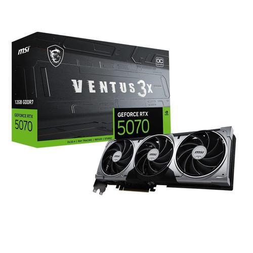 GeForce RTX 5070 12G VENTUS 3X OC 12GB GDDR7 192 Bit DLSS 4 Ekran Kartı