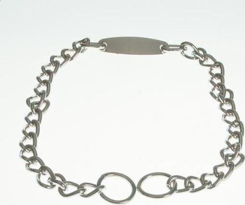 Köpekler İçin İsimlikli Zincir Tasma 2,0 mm x 40 cm