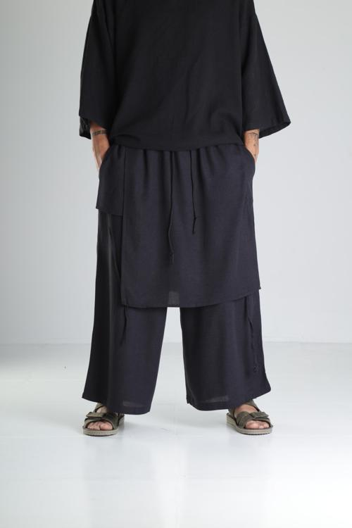 Siyah Bol Kalıp Tokyo Şalvar Pantolon