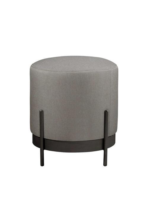 Ella Mio Puf, Metal Halkalı Puf, Makyaj Oturağı ,Puf Bench Montajsız Oturak Siyah Metal Ayaklı