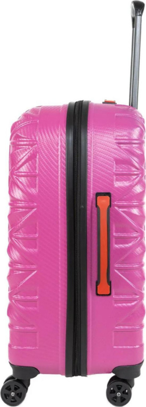 Çocuk Valizi Küçük Boy Pembe Kırılmaz Su Geçirmez 4 Tekerlekli %100 Abs