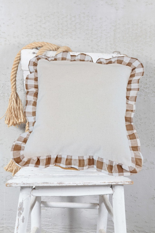 Boho Kırlent Kılıfı Retro Fırfırlı 45X45 Cm