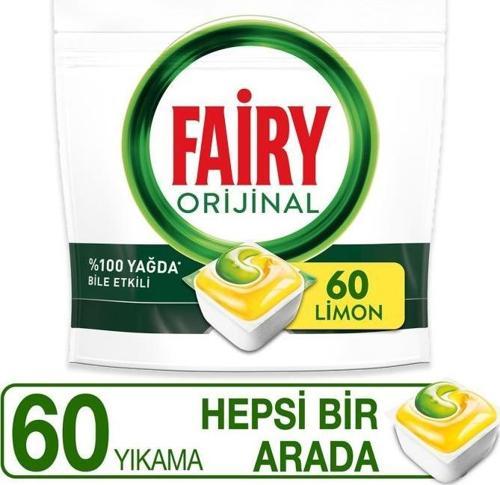 Hepsi Bir Arada 60 Yıkama Bulaşık Makinesi Deterjanı Tableti / Kapsülü Limon Kokulu