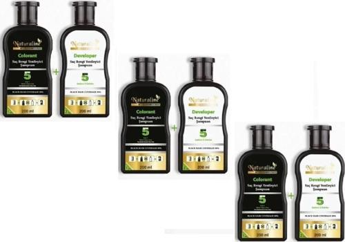 Saç Siyahlaştırıcı Şampuan Saç Rengi Yenileyici Şampuan Unisex 3Adet, Naturaline