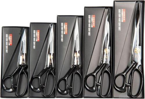 Büro Ev Ofis Terzi Atölyesi için 20CM Siyah Saplı Çelik Kumaş Kesim Makası