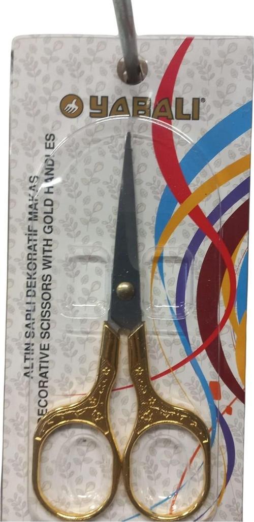 Büro Ev Ofis Hobi Dikiş Atölyesi için Dekoratif Golden Saplı Nakış Makası