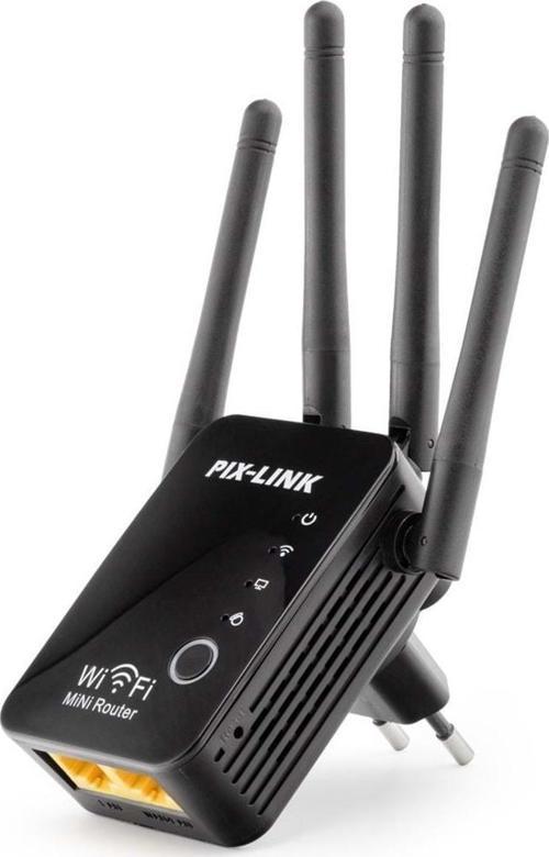 Büro Ev Ofis Network Bağlantısı için Siyah AP300MBPS Router Wıfı Repeater