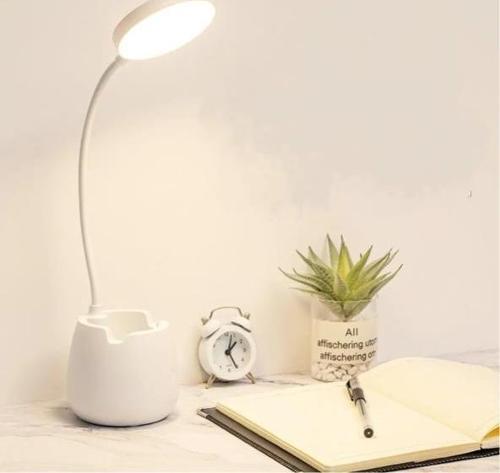 Büro Ev Ofis Masası için 3MOD Kıvrımlı Bükülür Kalemlikli Masa Lambası