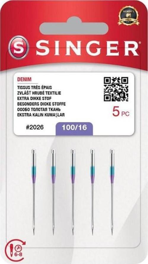 Büro Ev Ofis Hobi Dikiş Atölyesi için 5ADET Dikiş Makinesi Kot Dikim İğnesi Seti