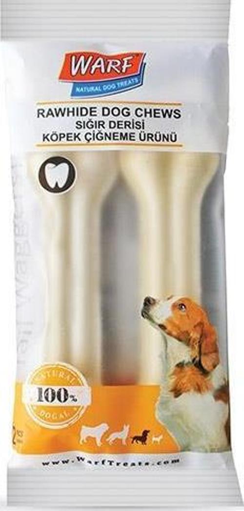 Sığır Derisi Köpek Beyaz Ödül Kemiği 100 Gr 12,5 cm (2li Paket)
