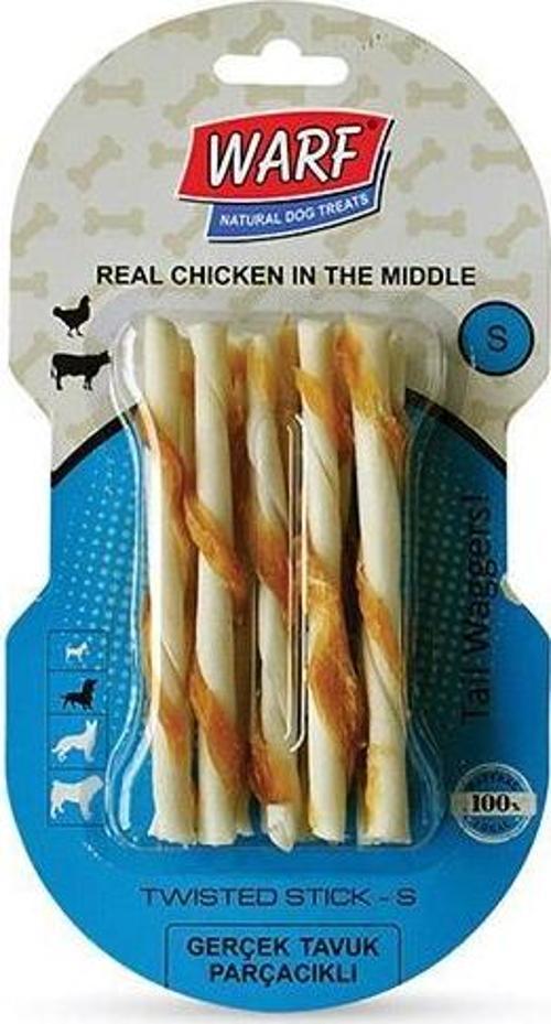 Tavuk Etli Burgu Köpek Ödül Çubukları 12 Cm -10lu Paket