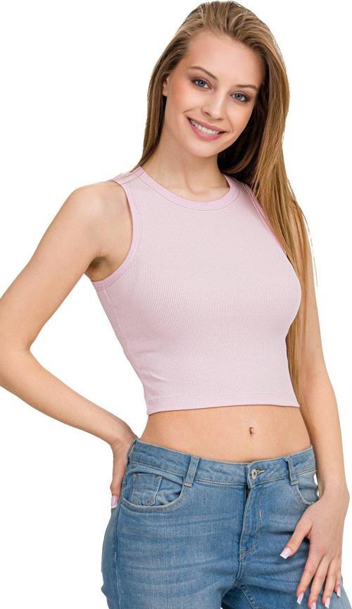 Kadın Halter Yaka Elastan Kaşkorse Crop