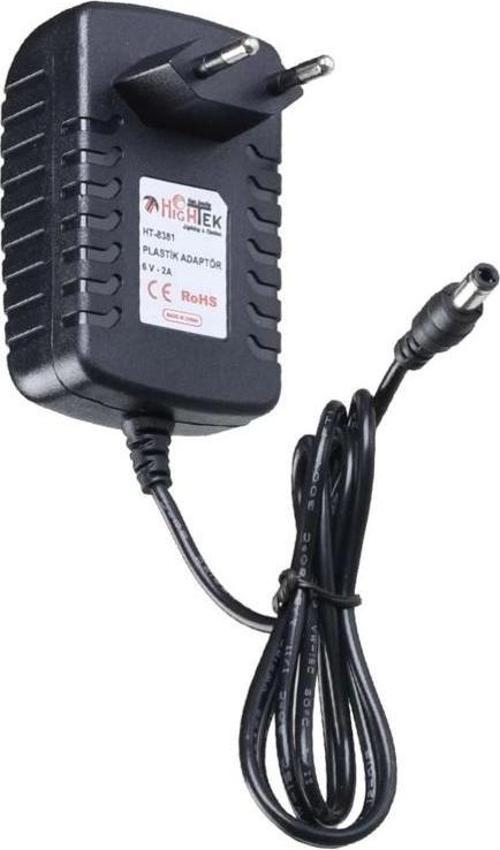 6V 2A Plastik Kasa Fişli Adaptör Akü Şarj Aleti 5.5x2.5mm Jaklı 2000mA (6Volt 2Amper)