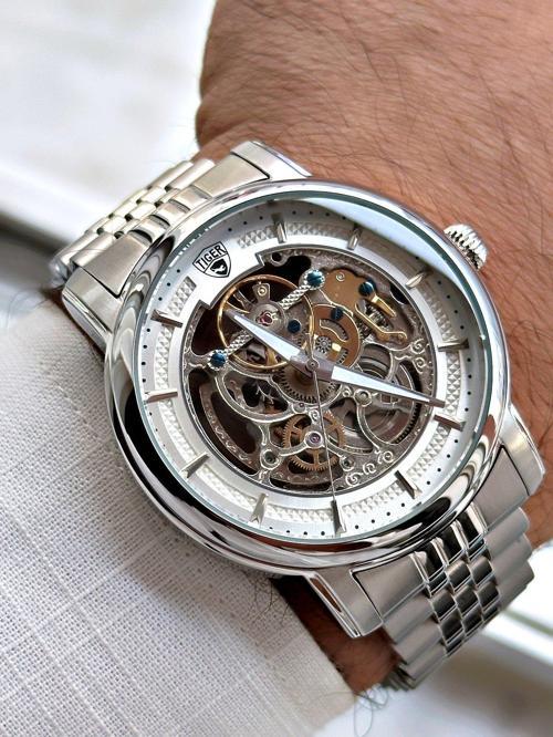 TI-592E TIGER OTOMATİK ÇELİK ERKEK SAATİ