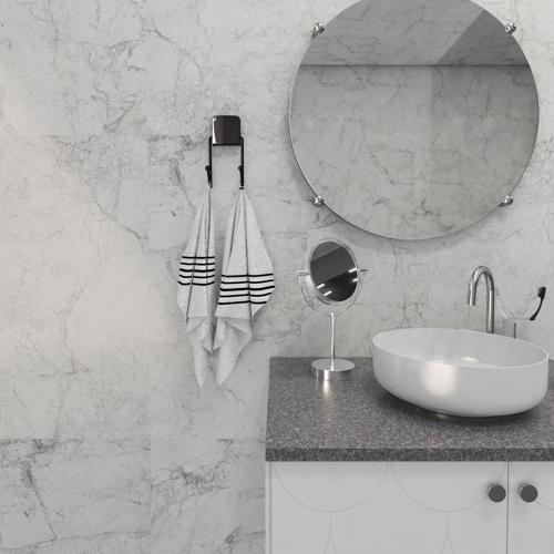 Dekoratif Siyah Metal 2 Kancalı Askı – Yapıştırmalı, Vidasız Pratik Montaj Banyo & Mutfak