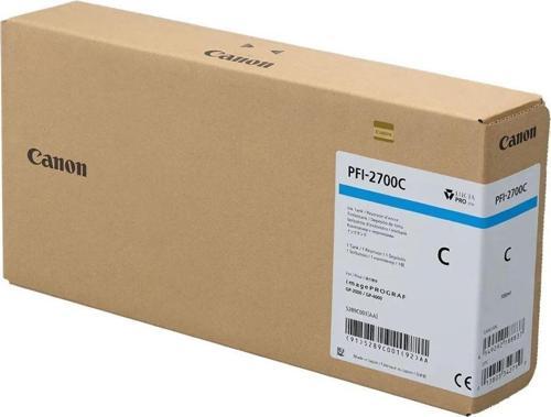 PFI-2700 C (Cyan) Mavi Orijinal Mürekkep Kartuş 700 ml. (5289C001)
