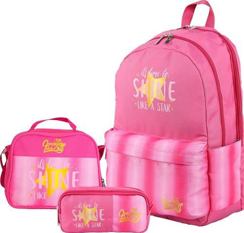 Star Çift Ana Bölmeli Unisex Çocuk İlkokul Çanta Set