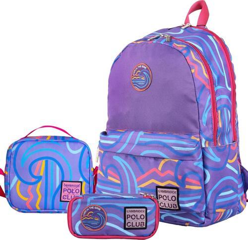 Wave Çift Ana Bölmeli Unisex Çocuk İlkokul Çanta Set