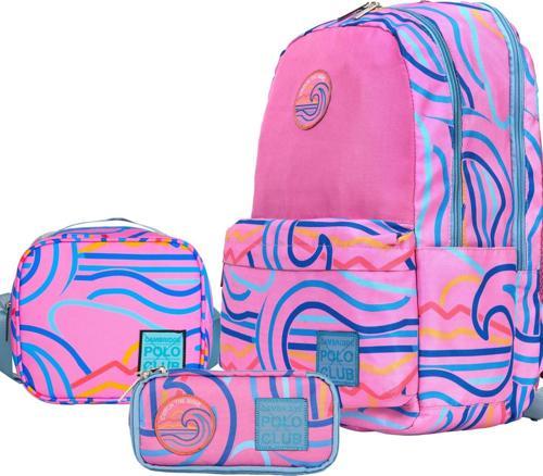 Wave Çift Ana Bölmeli Unisex Çocuk İlkokul Çanta Set