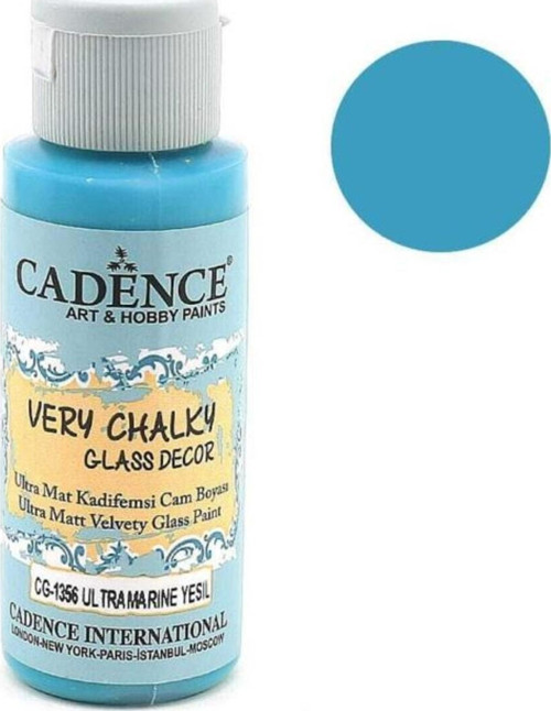 Very Chalky Glass Decor Cam Boyası - CG 1356 Ultramarine Yeşil
