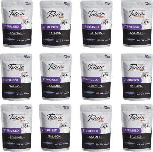 Tahılsız Somonlu Kısırlaştırılmış Pouch Kedi Konservesi 85 Gr 12' Li Paket