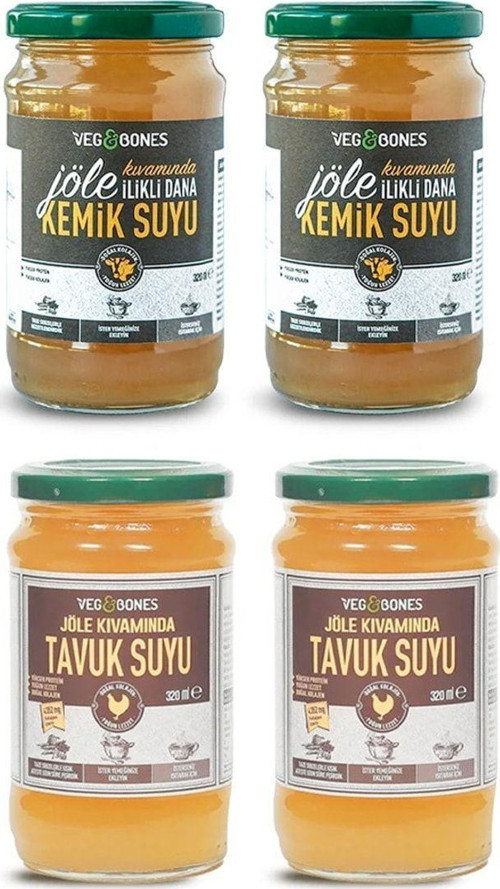 320 Ml Jöle Ilikli Dana Kemik-jöle Ilikli Tavuk Suyu 2+2