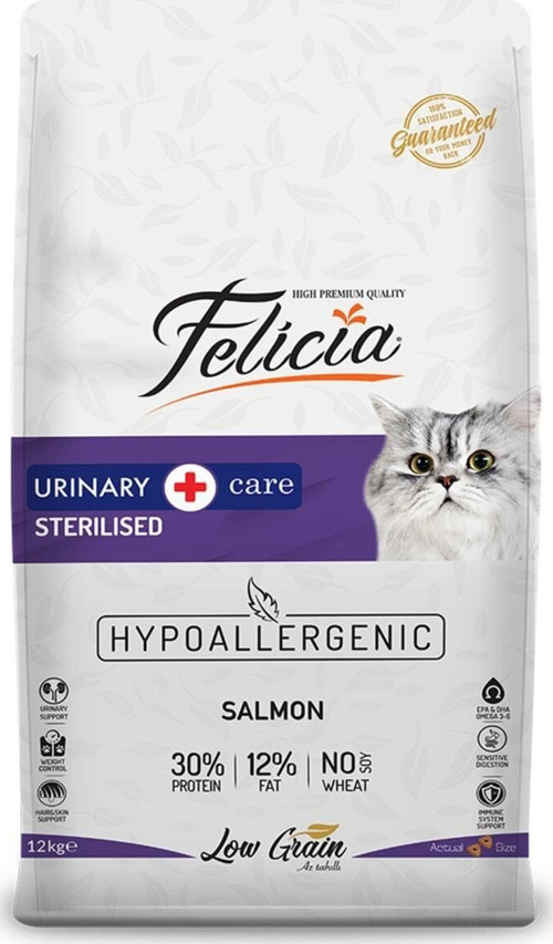Sterilised Somonlu Az Tahıllı Hypoallergenic Kedi Maması