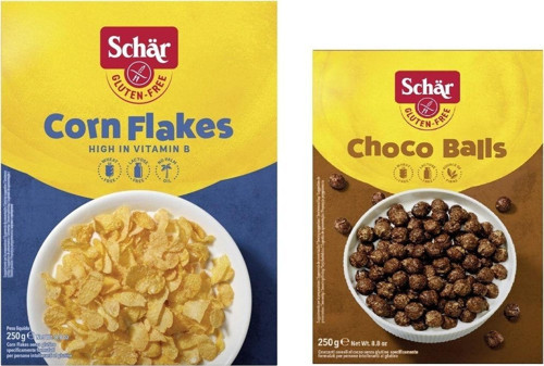 2'li Glutensiz Mısır Gevreği Seti Kakaolu Ve Sade 250 gr 2 Adet Corn Flakes Choco Balls Milly