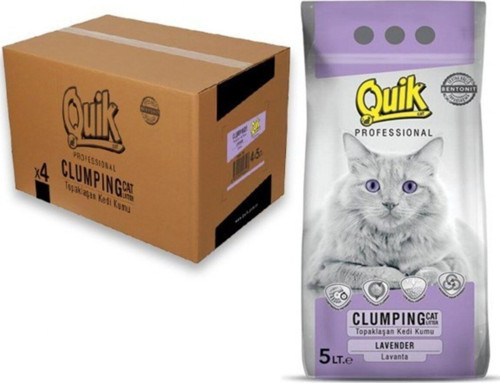 Kedi Kumu Bentonit Ince Lavantalı 5 Lt X 4 Adet