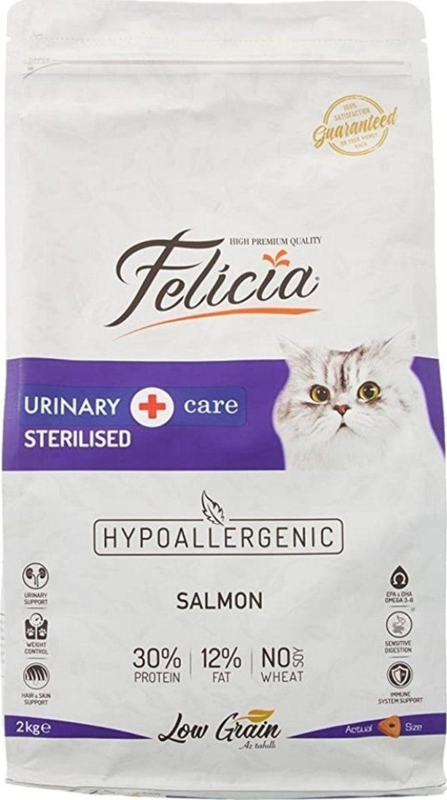 Felicia Az Tahıllı 2 Kg Sterilised Somonlu Kısırlaştırılmış Hypoallergenic Kedi Maması