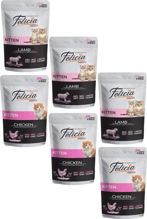 Tahılsız Yetişkin Yavru Yaş 85 Gr Karışık Paket Kuzu-tavuk (6 Adet)