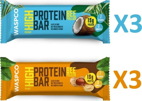 Sporcu Protein Bar 50 gr 6 Adet Yer Fıstığı & Kakao Ve Hindistan Cevizi