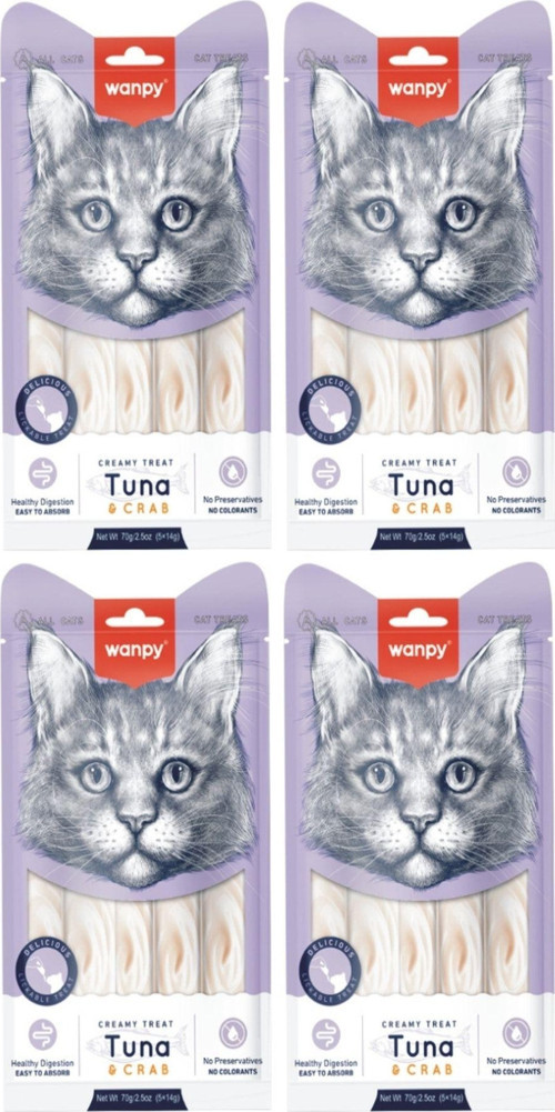 Ton Balığı & Yengeç Sıvı Kedi Ödül Maması 5x14 Gr. (4 Adet)