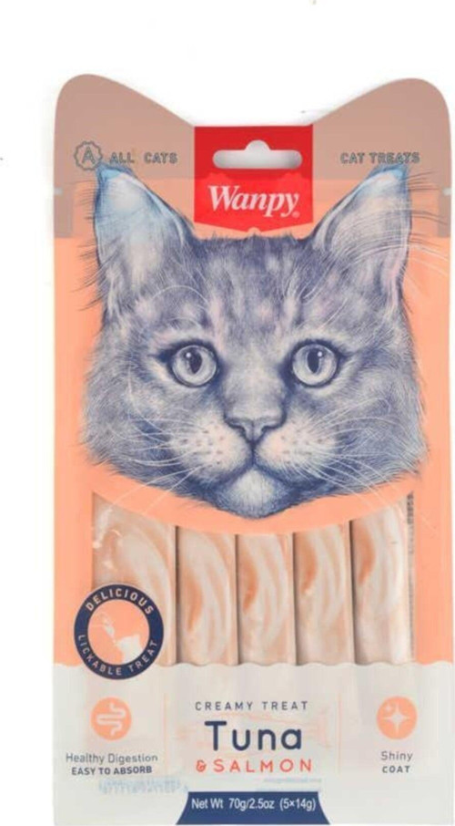 Ton Balığı Ve Somonlu Tüy Sağlığı Destekleyici Sıvı Ödül Maması 5x14 Gr
