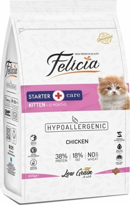 400gr- Yavru Tavuklu Az Tahıllı Kedi maması x 4 Adet