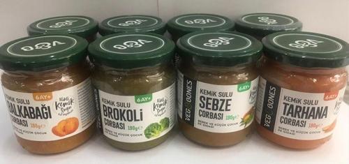 Çocuk çorba (sebze+tarhana+brokoli+balkabağı) 4 çeşit x 8 adet