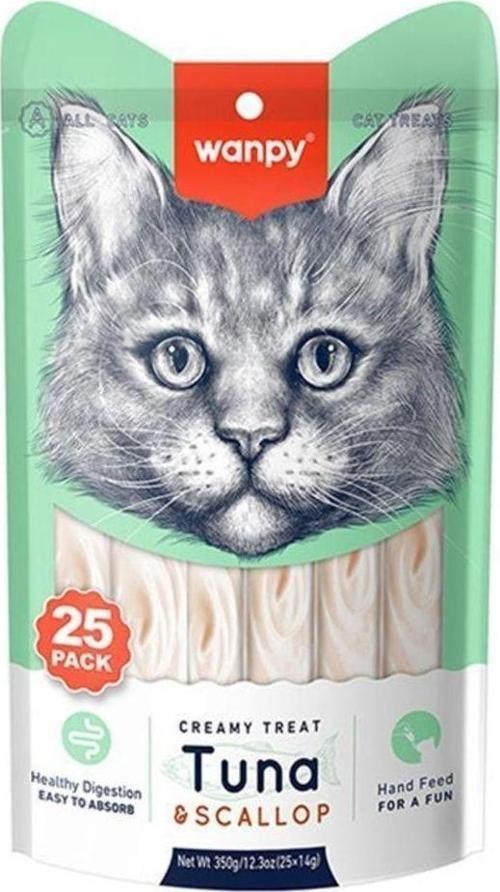 Ton Balıklı ve Deniz Taraklı Sıvı Krema Kedi Ödülü 25x14 gr