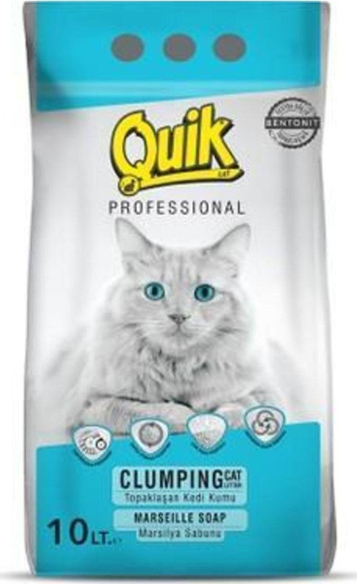 Quık Marsilya Sabunlu Ince Topaklaşan Kedi Kumu 10 L
