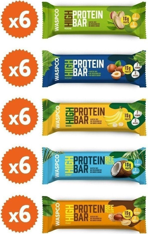Yüksek Protein Bar 50gr X 30 Adet (5 Çeşit)