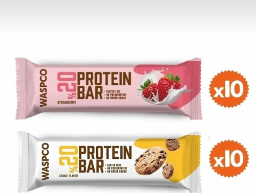 Protein Bar 40 Gr( Çilekli Ve Kurabiyeli)-20 Adet