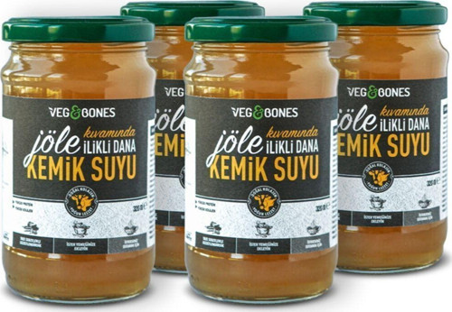 Jöle Kıvamında İlikli Dana Kemik Suyu 320 ml x 4 Adet