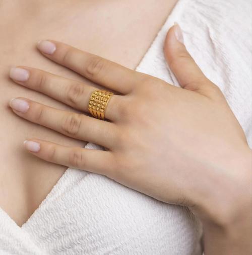 Gold 22 Ayar Fancy Dorika Yüzük